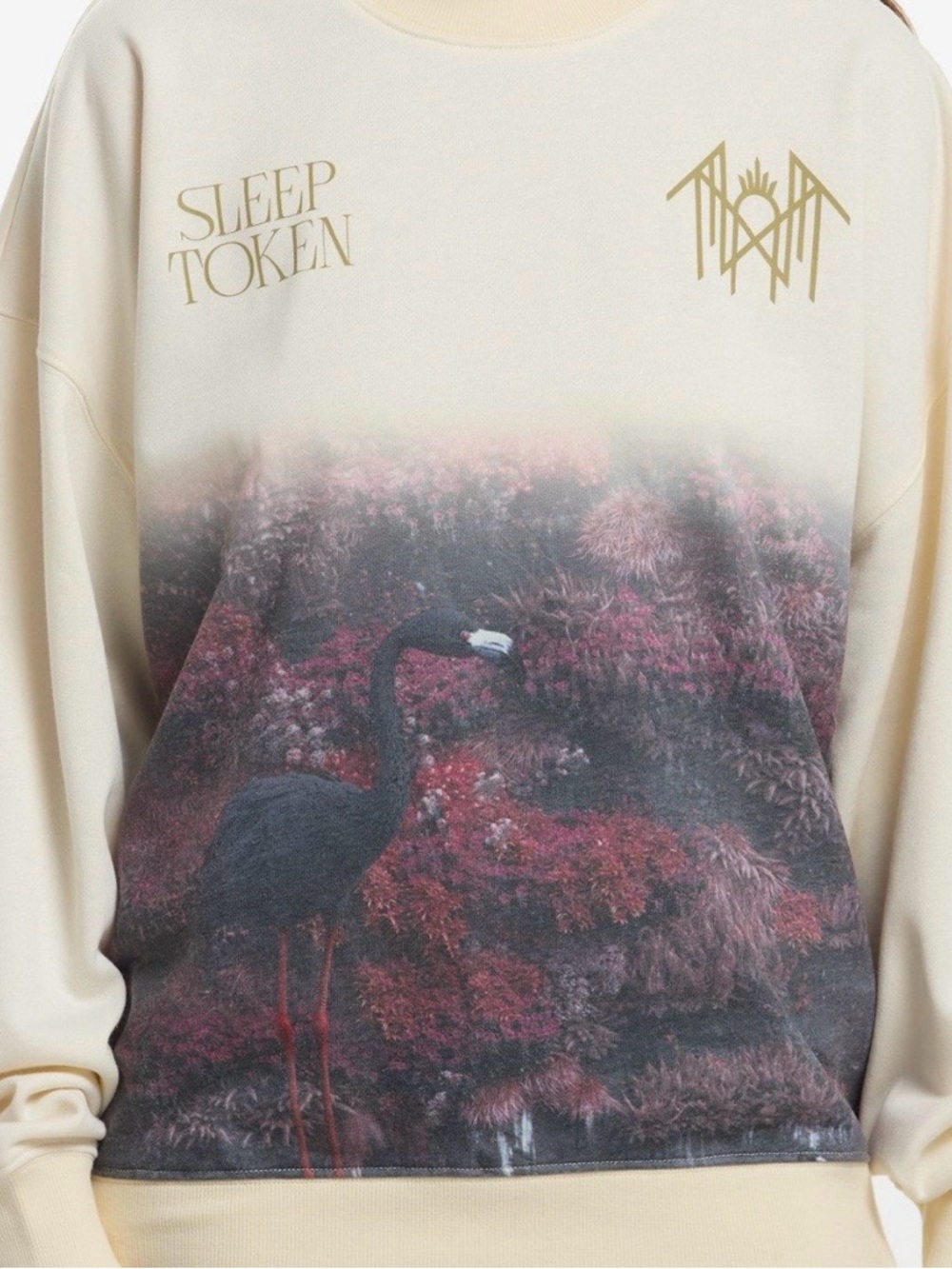 Hot Topic Sleep Token Even In Arcadia Cream Crewneck Sweatshirt Graphic Unisex